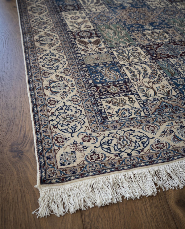 Fine Nain Persian Rug by Habibian – Garden Panel Design