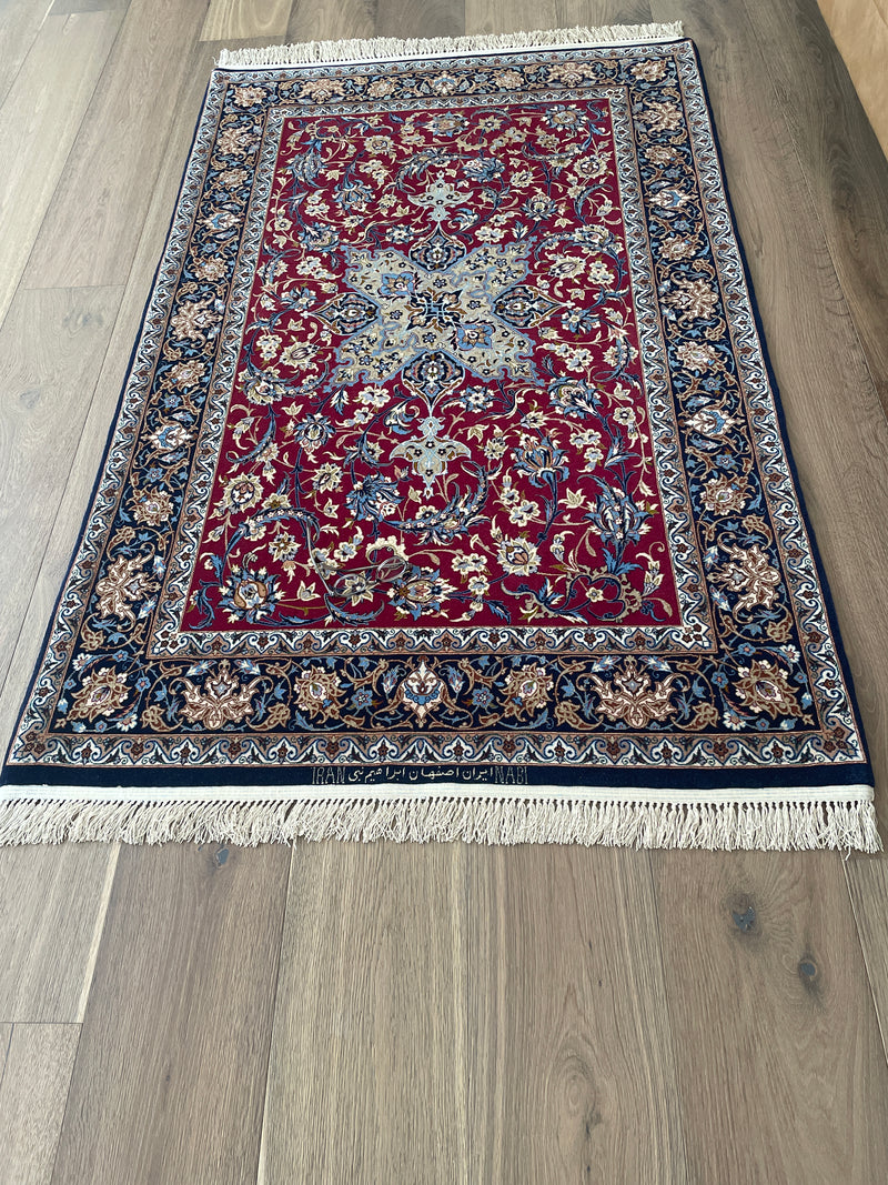 Isfahan "Garden Medallion" Rug by Master Ebrahim Nabi