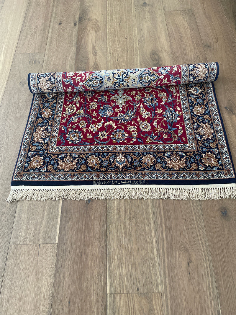 Isfahan "Garden Medallion" Rug by Master Ebrahim Nabi