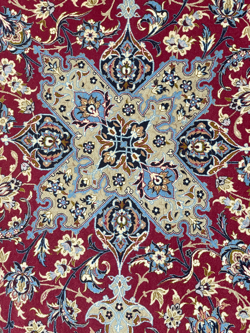 Isfahan "Garden Medallion" Rug by Master Ebrahim Nabi