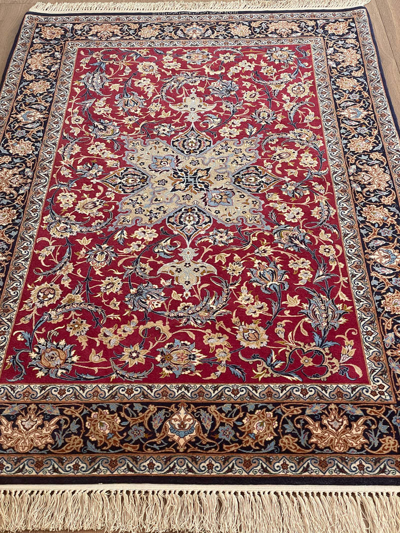 Isfahan "Garden Medallion" Rug by Master Ebrahim Nabi