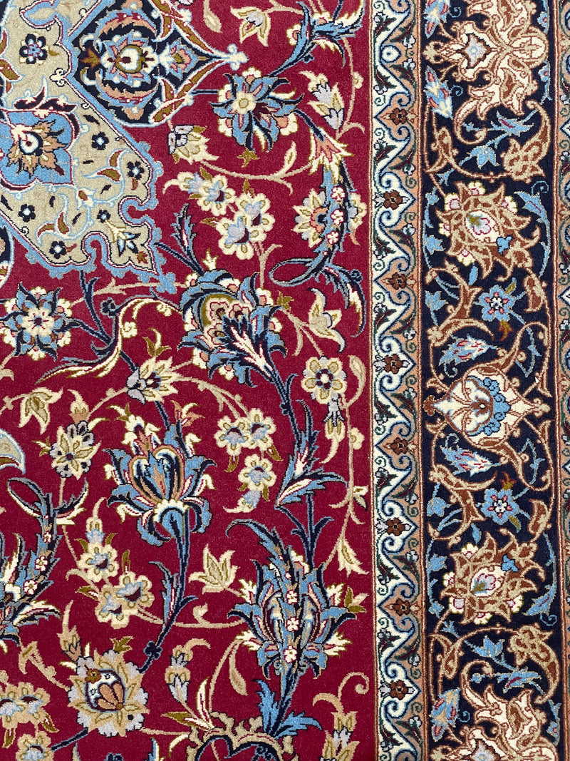 Isfahan "Garden Medallion" Rug by Master Ebrahim Nabi