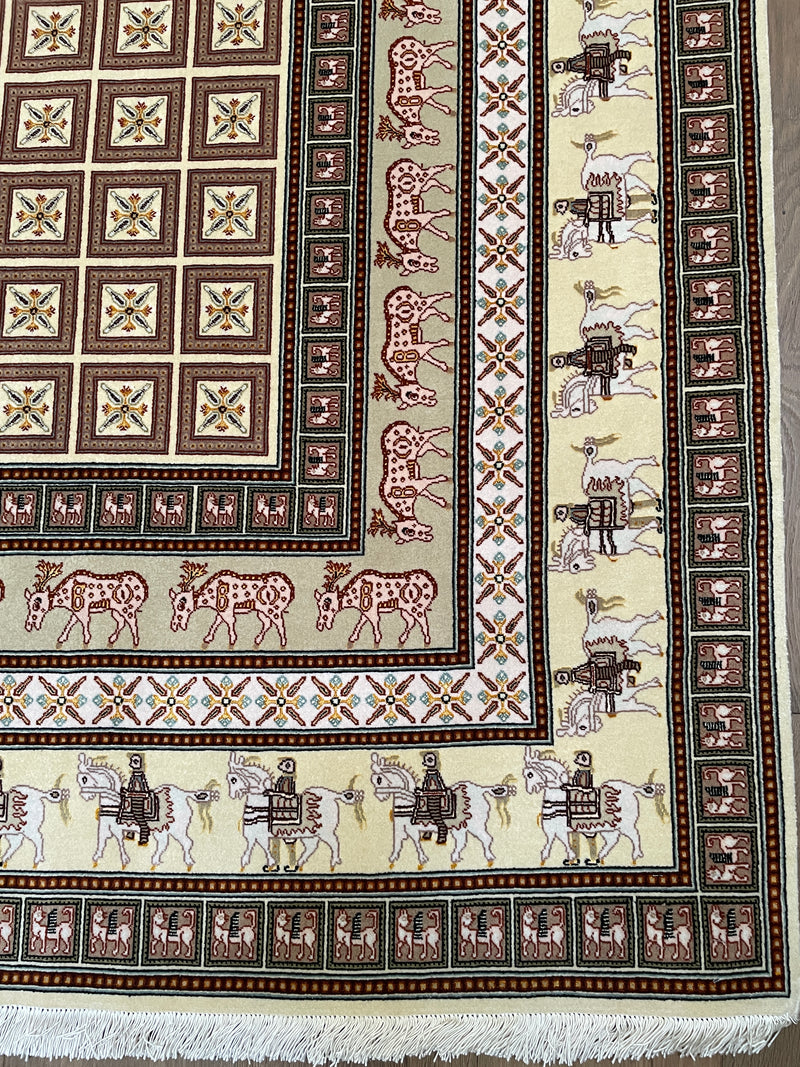 TABRIZ, A REPLICA OF 2500 YR-OLD PAZYRYK RUG