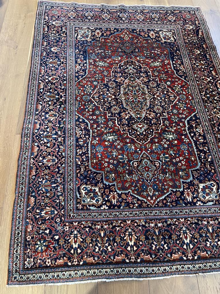 Fine Antique Kashan Persian Rug, Mohtasham Quality – photo 4
