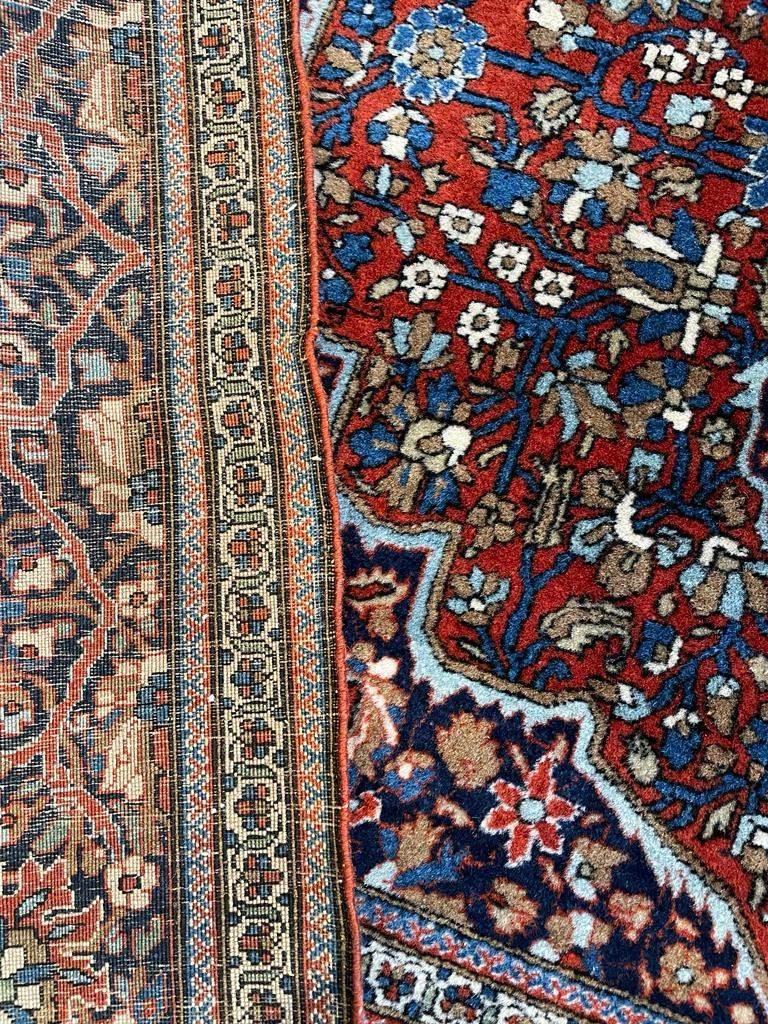Fine Antique Kashan Persian Rug, Mohtasham Quality – photo 6
