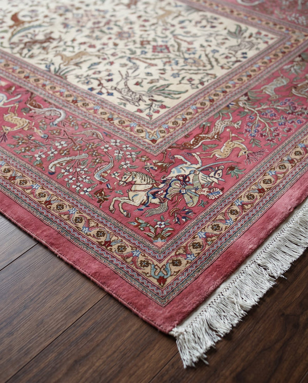 Pure Silk Hunting Scene by Master Bolandian