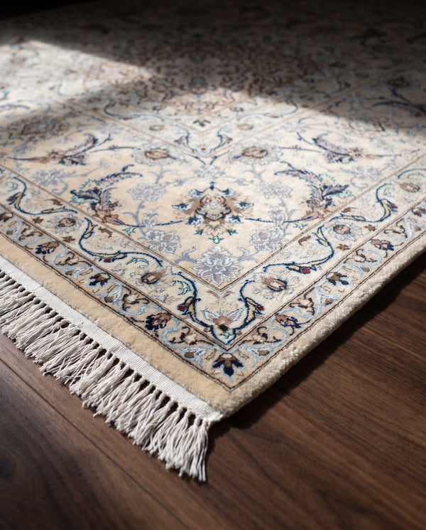 Very Fine Isfahan with Silk Accents