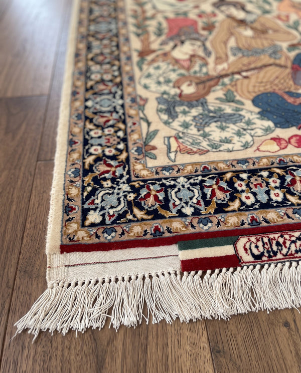 Seirafian Isfahan Miniature Rug – Poets in the Garden