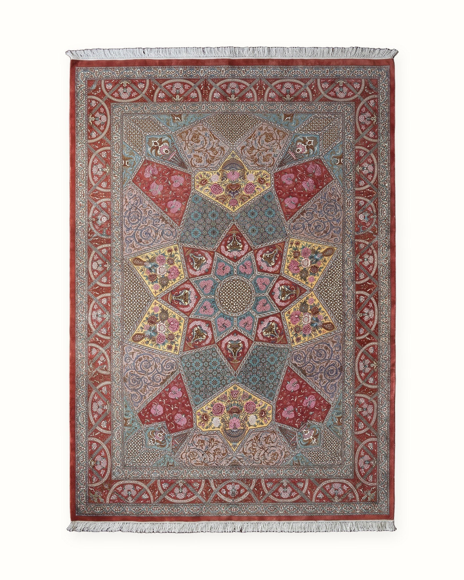 Extremely Fine Qom by Master Mir Mehdi, whole rug
