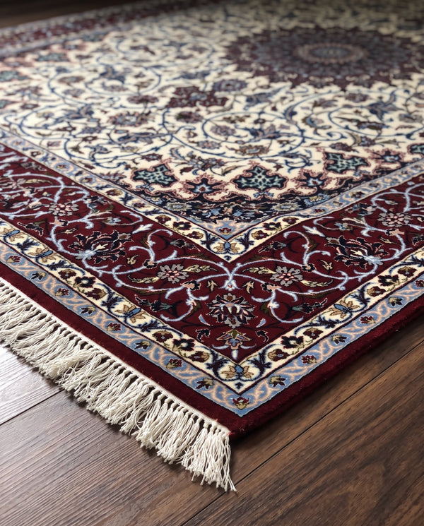 ISFAHAN FLORAL IVORY-RED