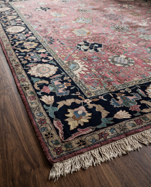 Antique North Indian Agra Carpet, circa 1900 – Safavid Animal-and-Floral Lattice, 11'9" x 18'2"