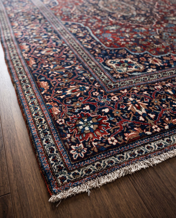 Fine Antique Kashan Persian Rug, Mohtasham Quality – circa 1890–1905