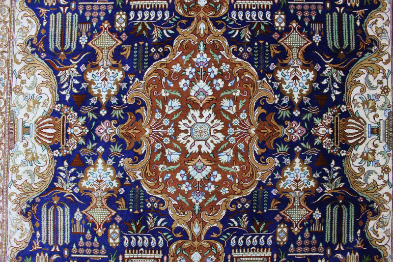 Extremely Fine Silk Qom by Master Mohammad Jamshidi