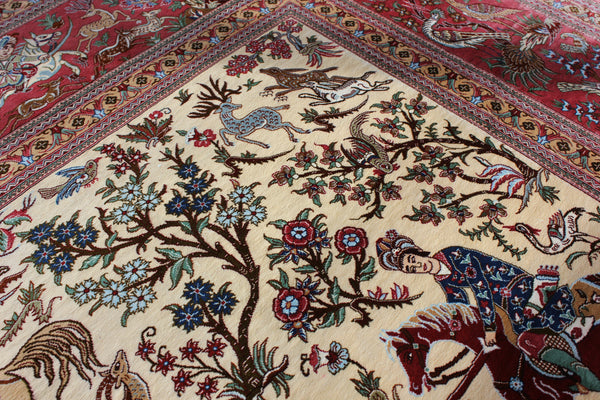 Pure Silk Hunting Scene by Master Bolandian