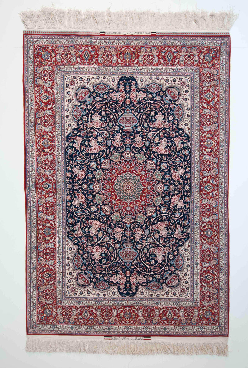 Rare, published Isfahan Rug by Mohammad Seirafian