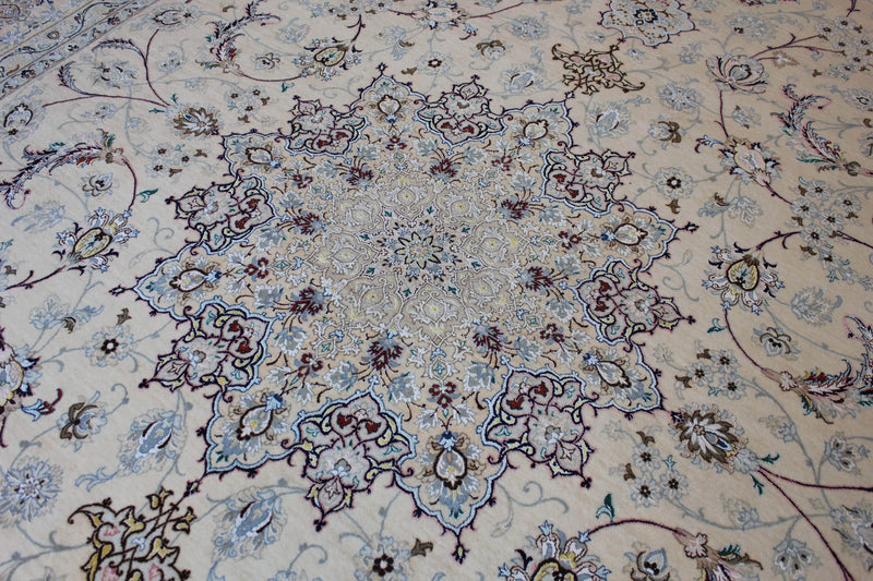 Very Fine Isfahan with Silk Accents