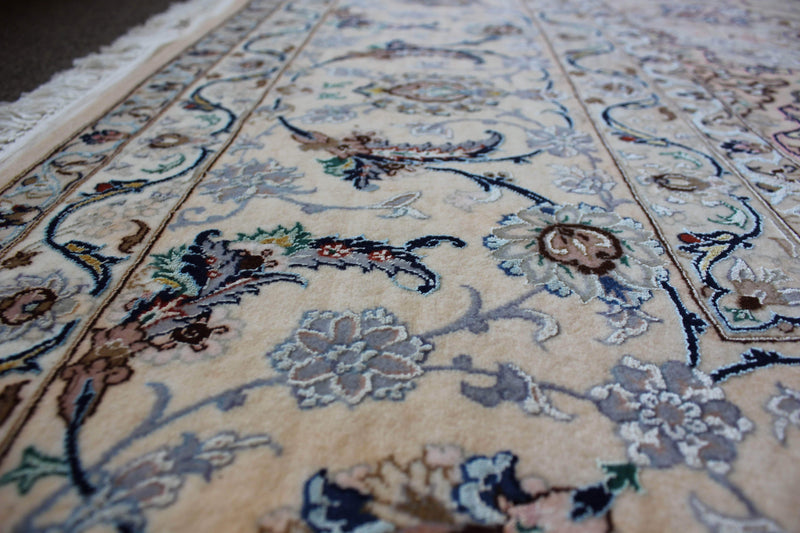 Very Fine Isfahan with Silk Accents