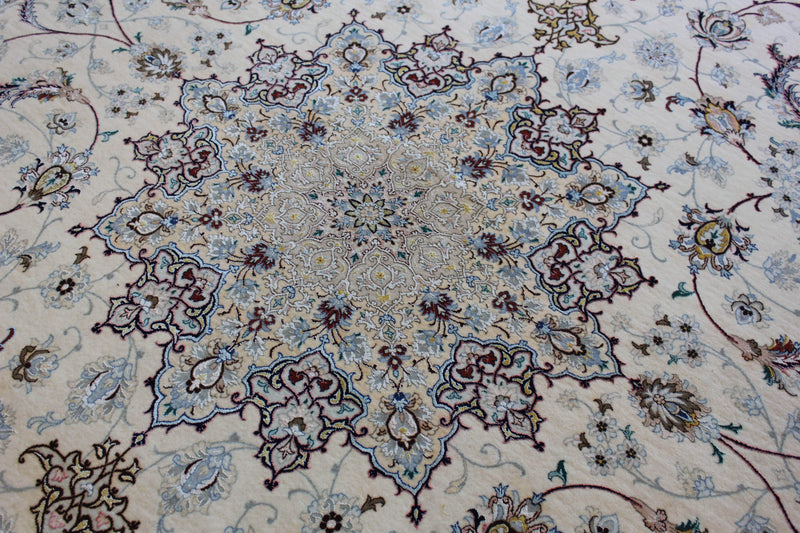 Very Fine Isfahan with Silk Accents