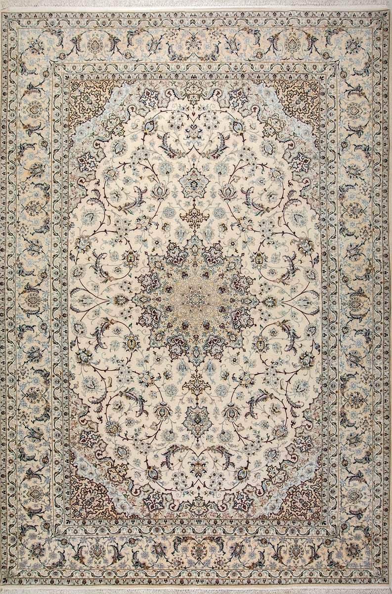 Very Fine Isfahan with Silk Accents